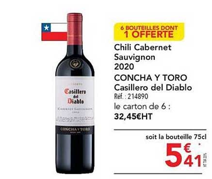 chili cabernet sauvignon 2020 concha y toro casillero del diablo