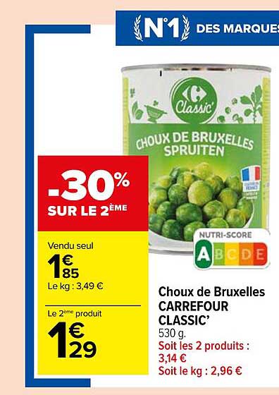 choux de bruxelles carrefour classic'