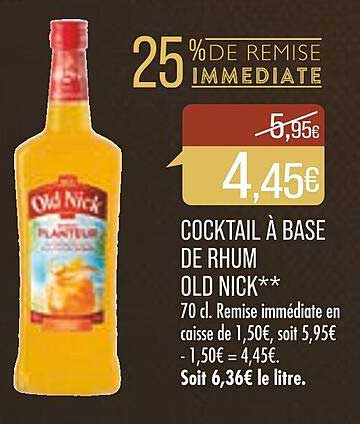 cocktail à base de rhum old nick
