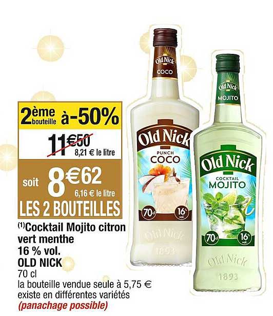 cocktail mojito citron vert menthe 16% vol. old nick