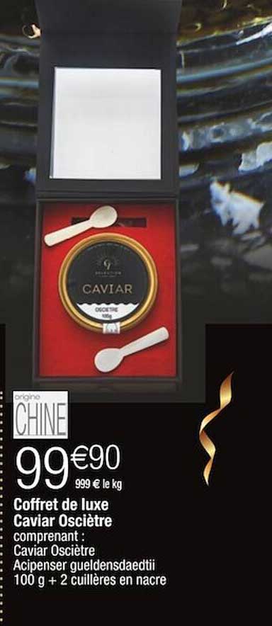 coffret de luxe caviar osciètre