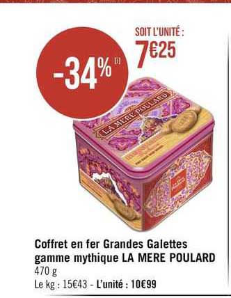 coffret en fer grandes galettes gamme mythique la mère poulard