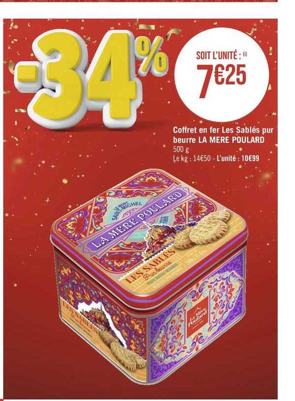 coffret en fer les sablés pur beurre la mère poulard