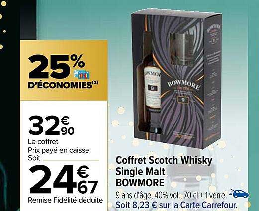 coffret scotch whisky single malt bowmore