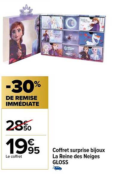 coffret surprise bijoux la reine des neiges gloss