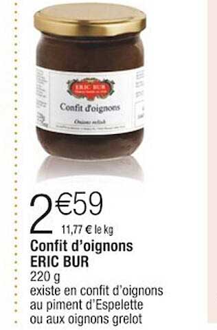 confit d'oignons eric bur