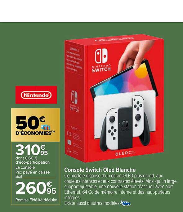 Console Switch Oled Blanche Nintendo