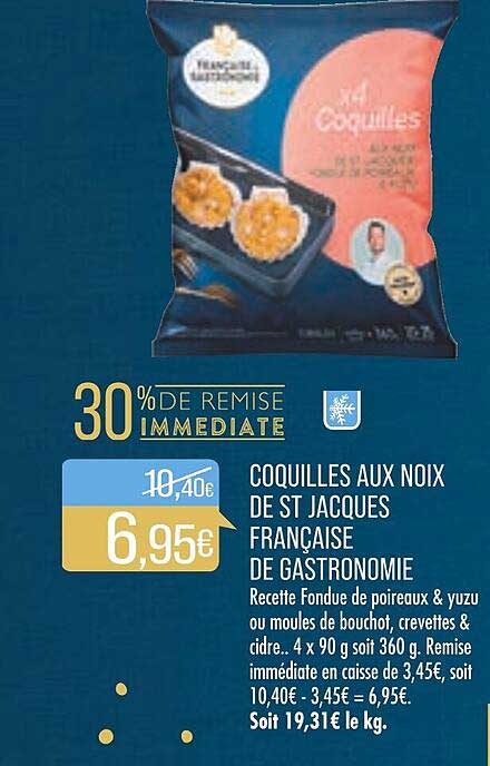 coquilles aux noix de st jacques française de gastronomie