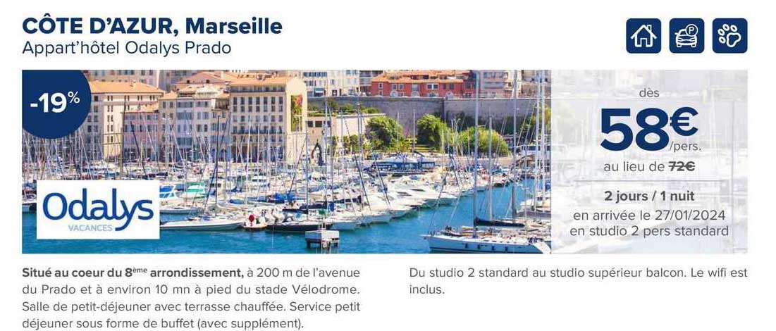 côte d'azur, marseille appart'hôtel odalys prado