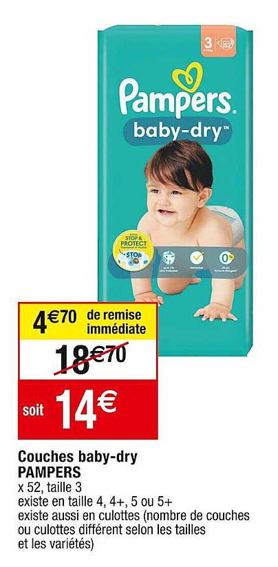couches baby-dry pampers