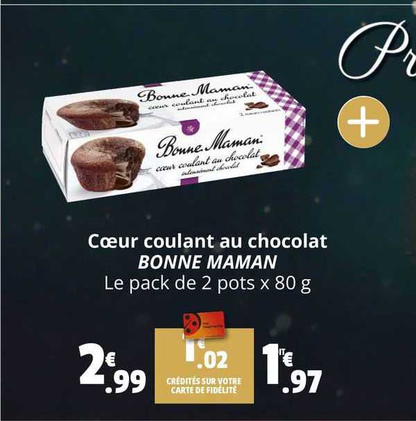 cœur coulant au chocolat bonne maman