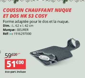 coussin chauffant nuque et dos hk 53 cosy