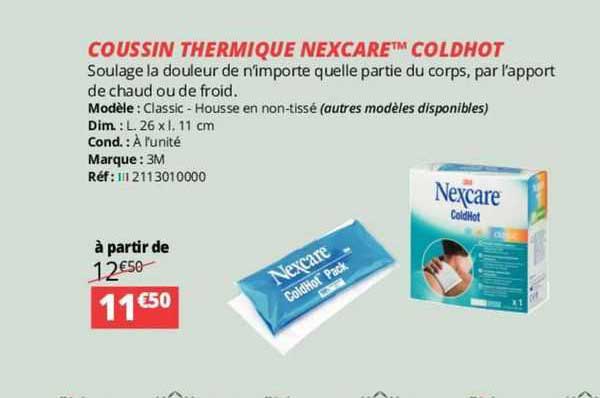 coussin thermique nexcare coldhot