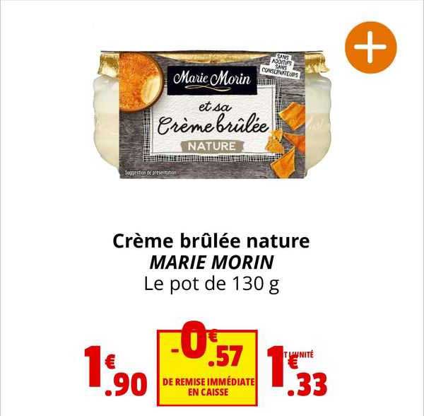 Crème Brûlée Nature Marie Morin