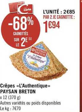 crêpes «l'authentique» paysan breton