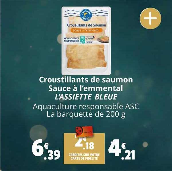 croustillants de saumon sauce à l'emmental l'assiette bleue