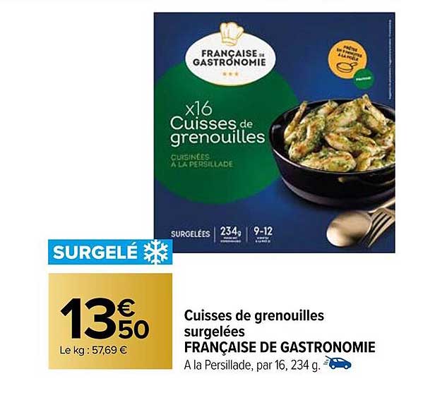 cuisses de grenouilles surgelées française de gastronomie