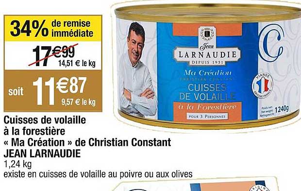 cuisses de volaille à la forestière «ma création» de christian constant jean larnaudie