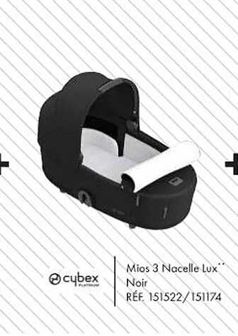 cybex mios 3 nacelle lux noir