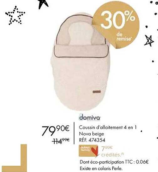 damiva coussin d'allaitement 4 en 1 nova beige