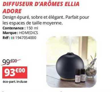 diffuseur d'arômes ellia adore