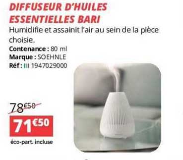diffuseur d'huiles essentielles bari
