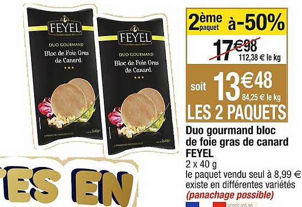 Duo Gourmand Bloc De Foie Gras De Canard Feyel
