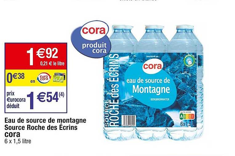 eau de source de montagne source roche des écrins cora