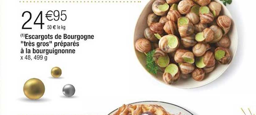escargots de bourgogne "très gros" préparés à la bourguignonne