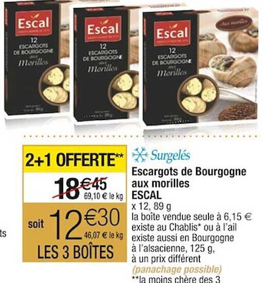 Escargots De Bourgogne Aux Morilles Escal