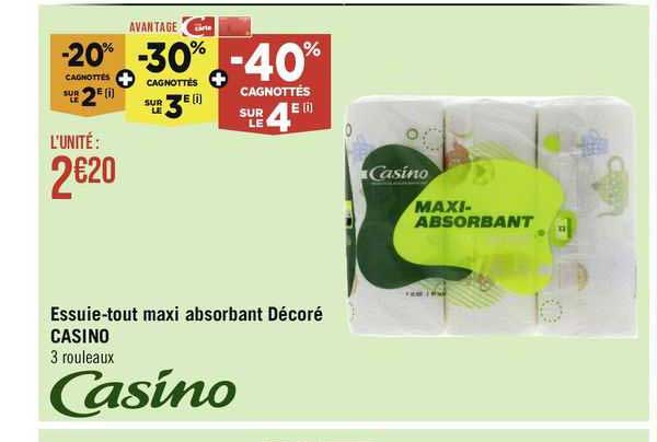 essuie-tout maxi absorbant décoré casino