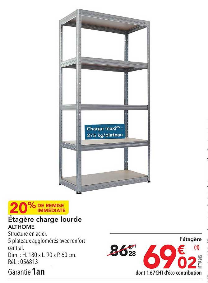 étagère charge lourde althome