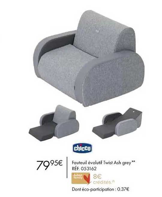 fauteuil évolutif twist ash grey chicco