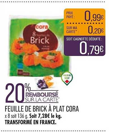 Feuille De Brick à Plat Cora