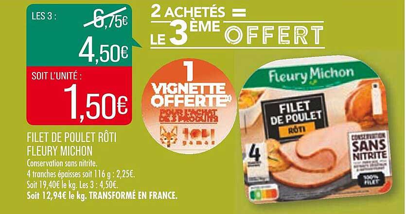 filet de poulet rôti fleury michon