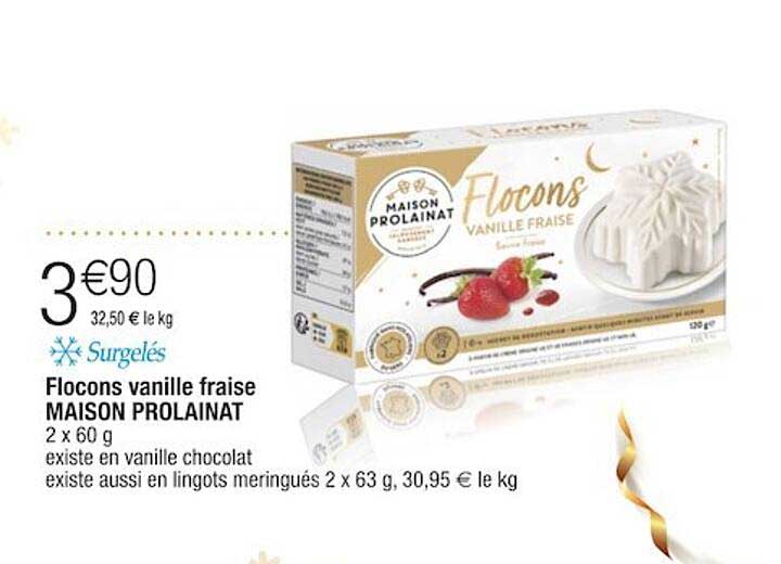 flocons vanille fraise maison prolainat