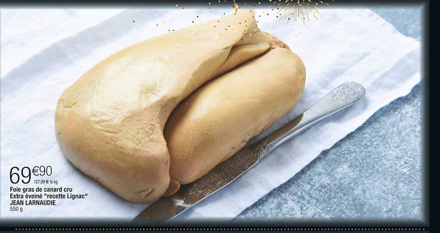 foie gras de canard cru extra éveiné "recette lignac" jean larnaudie