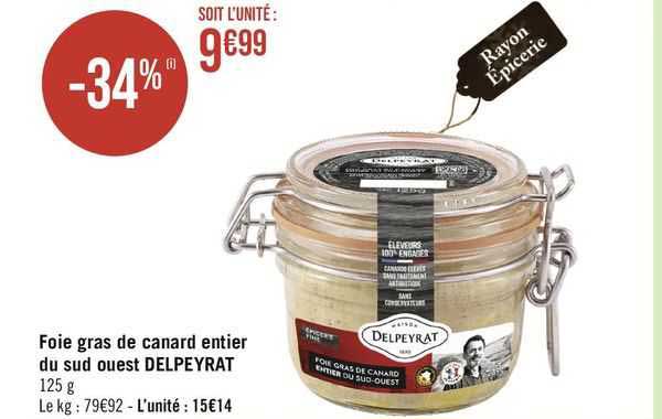 foie gras de canard entier du sud ouest delpeyrat