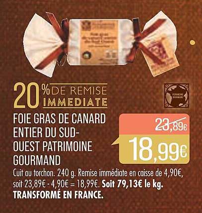 foie gras de canard entier du sud-ouest patrimoine gourmand