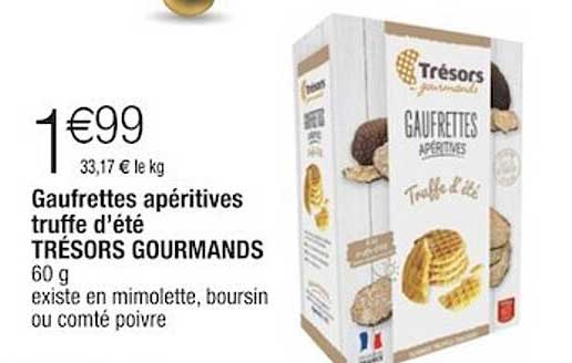 gaufrettes apéritives truffe d'été trésors gourmands