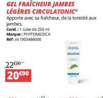 gel fraîcheur jambes légères circulatonic