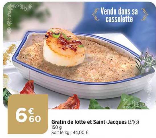 gratin de lotte et saint-jacques