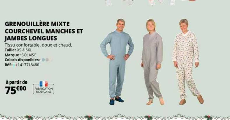 grenouillère mixte courchevel manches et jambes longues