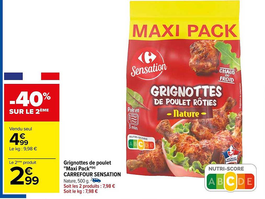 Grignottes De Poulet "maxi Pack" Carrefour Sensation