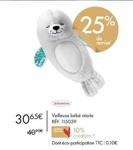 Infantino Veilleuse Bébé Otarie