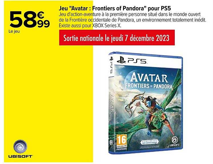 jeu "avatar : frontiers of pandora" pour ps5