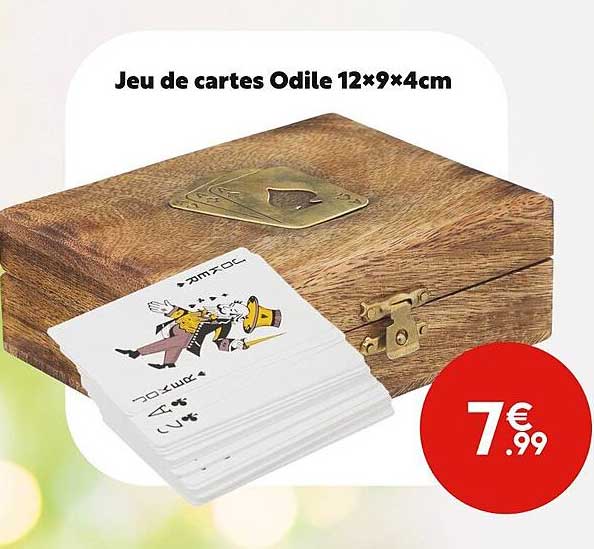 jeu de cartes odile 12 x 9 x 4 cm