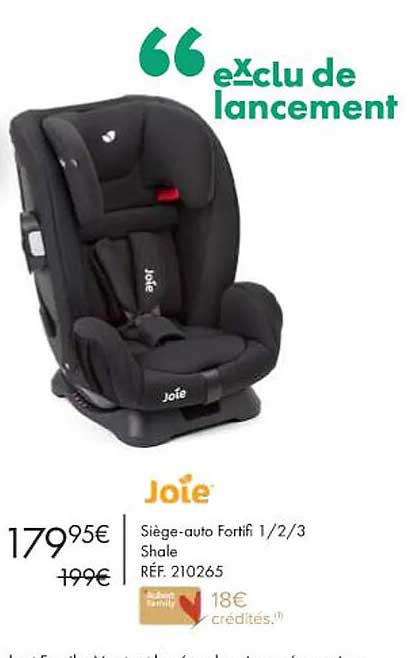 joie siège-auto fortifi 1/2/3 shale