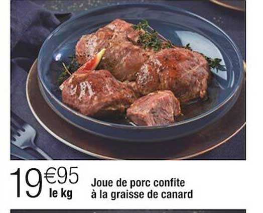 joue de porc confite à la graisse de canard