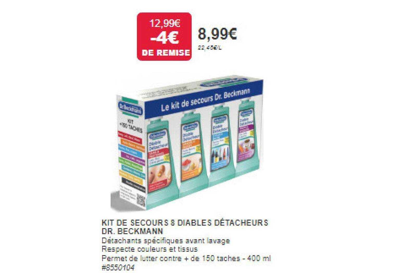 kit de secours 8 diable détacheurs dr. beckmann